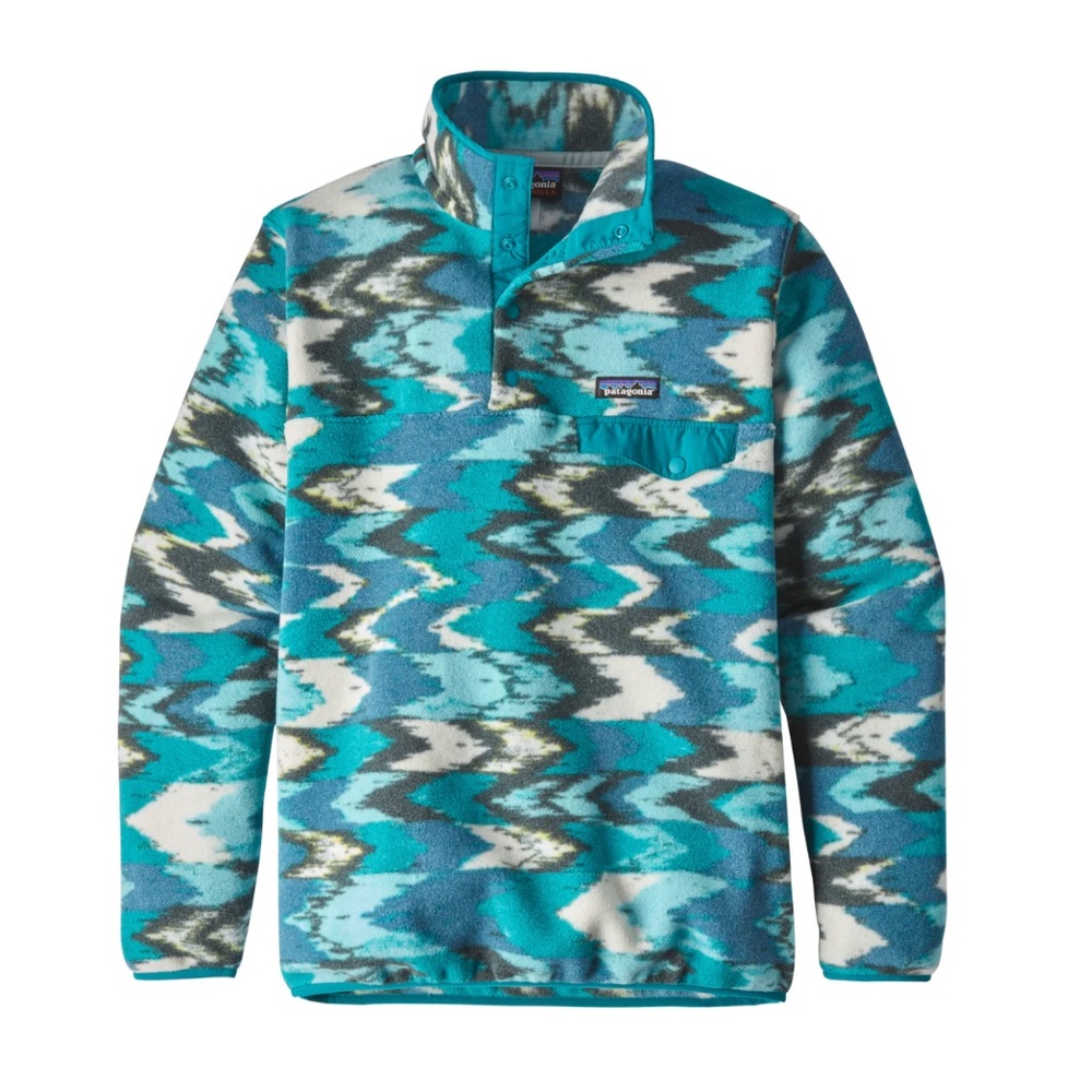 Patagonia Synchilla Fleece in Blue and Black Chevron